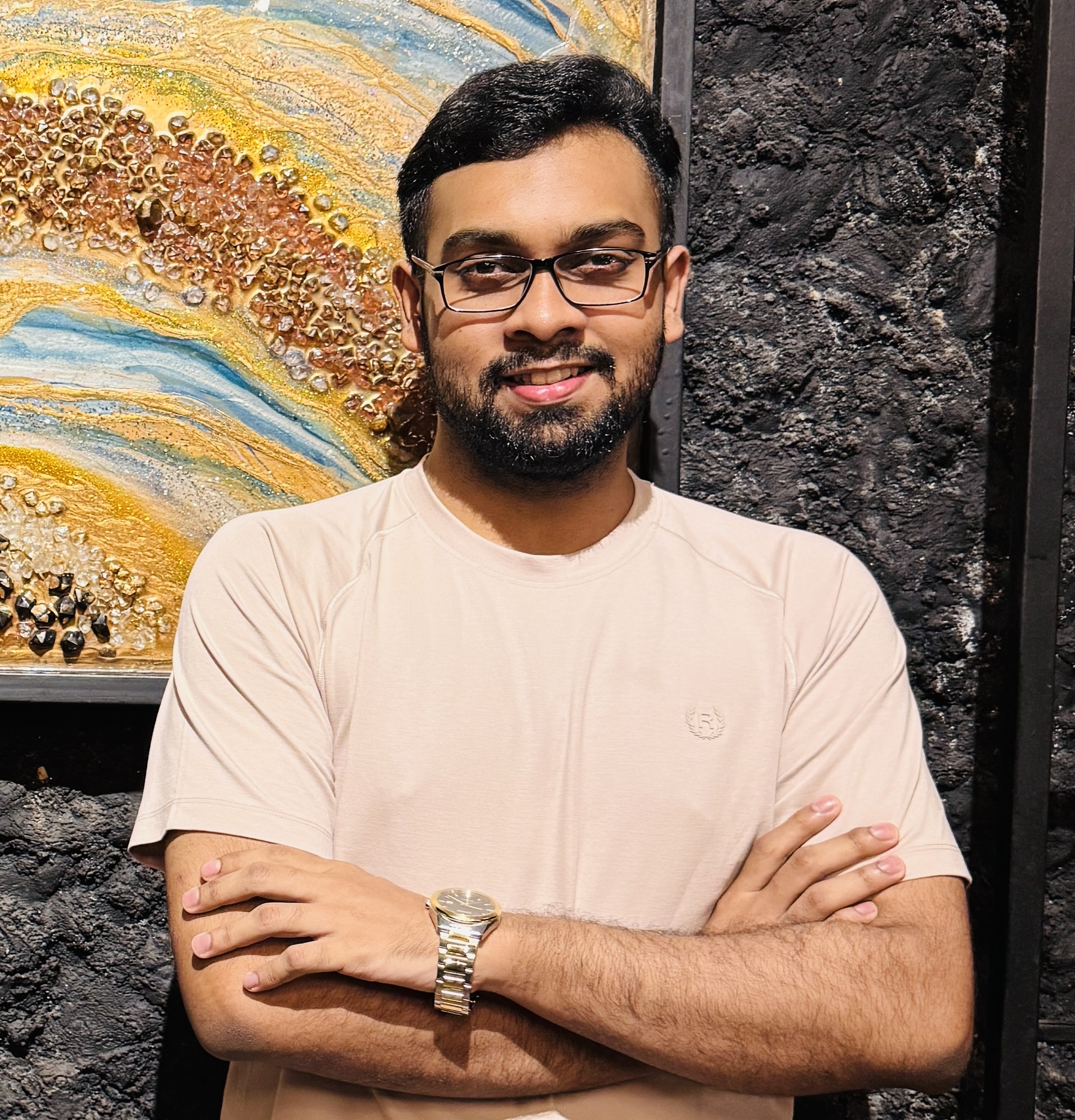 A portrait of Fahim Shahriar.